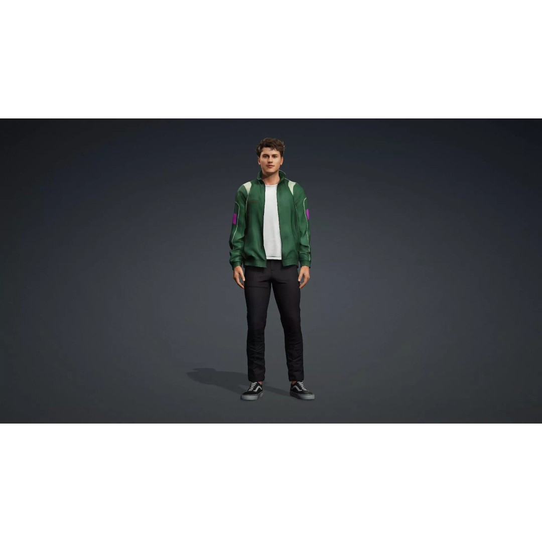 Male Human 3D Model – High Quality Game-Ready Character, FBX - View 3