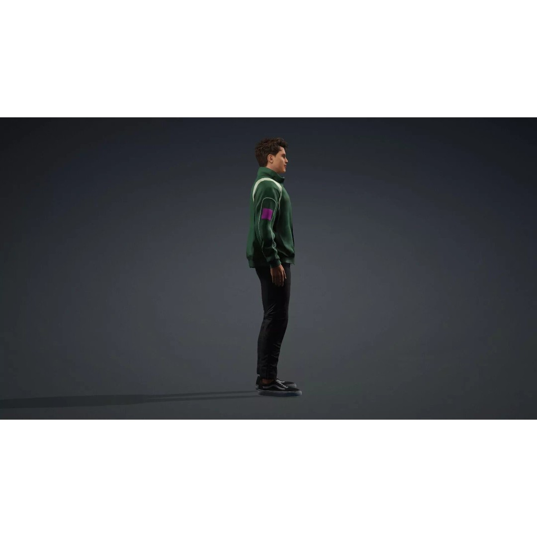 Male Human 3D Model – High Quality Game-Ready Character, FBX - View 4