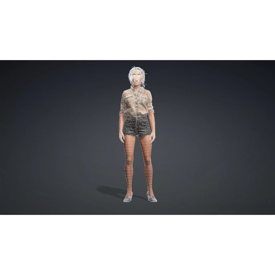 Realistic Female Character 3D Model – Rigged PBR Asset, FBX - View 13