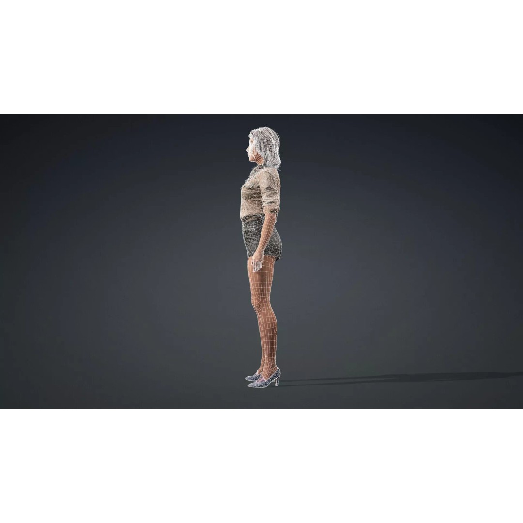 Realistic Female Character 3D Model – Rigged PBR Asset, FBX - View 15