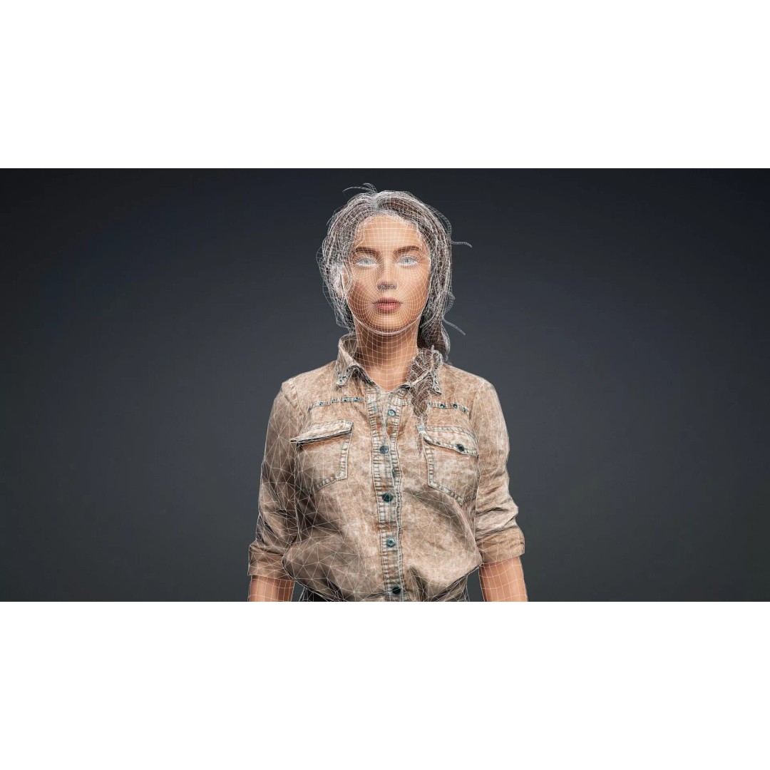 Realistic Female Character 3D Model – Rigged PBR Asset, FBX - View 18