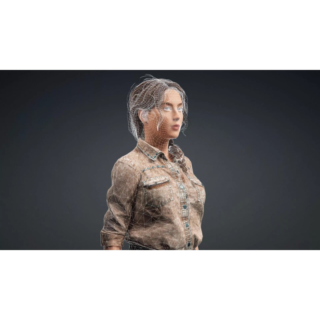 Realistic Female Character 3D Model – Rigged PBR Asset, FBX - View 19