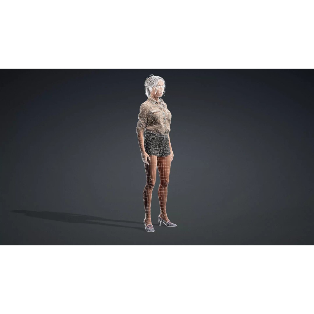 Realistic Female Character 3D Model – Rigged PBR Asset, FBX - View 21