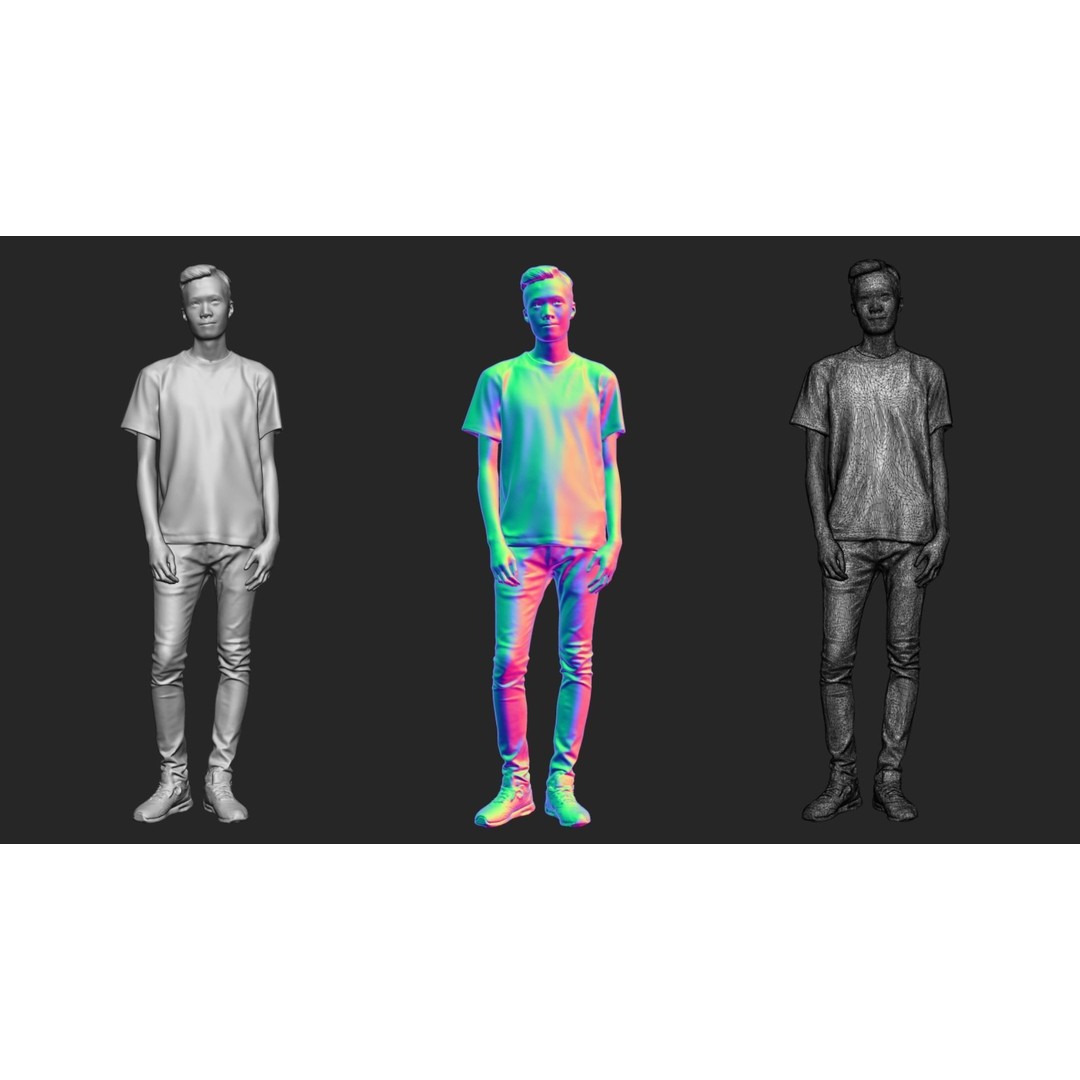 Handsome Man 3D Model – Casual Style, High Poly, OBJ Format