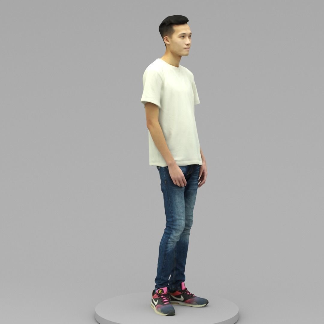 Handsome Man 3D Model – Casual Style, High Poly, OBJ Format - View 4
