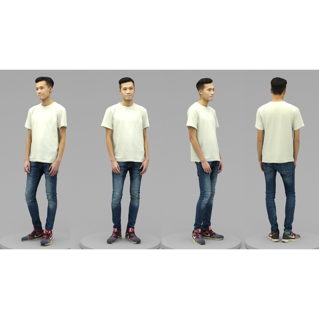 Handsome Man 3D Model – Casual Style, High Poly, OBJ Format - View 6