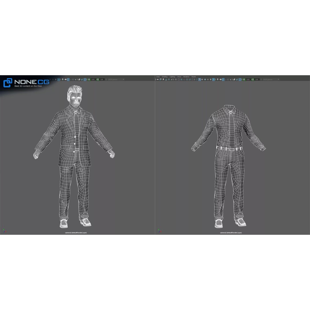Animated Male Tom 3D Model – Low Poly Character with Rigging and Textures - View 11