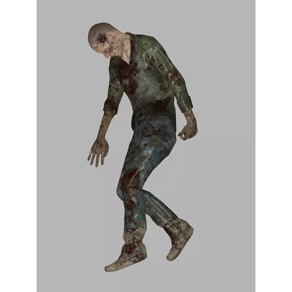 Human Corpses 3D Model – Low Poly Horror Asset Pack, FBX & OBJ - View 8