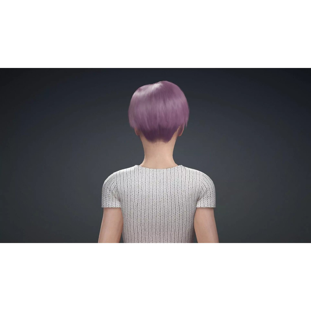 Modern Woman 3D Model – Realistic Rigged Character for Animation - View 7