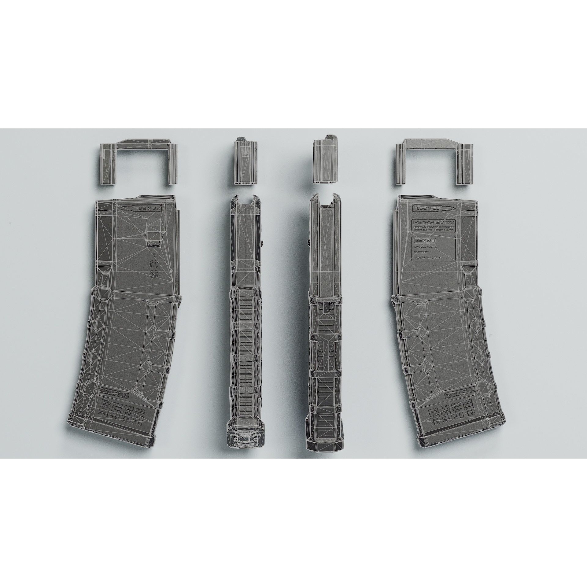 PMAG AR 300 B GEN M3 - Low-Poly Game-Ready 3D Model - View 27