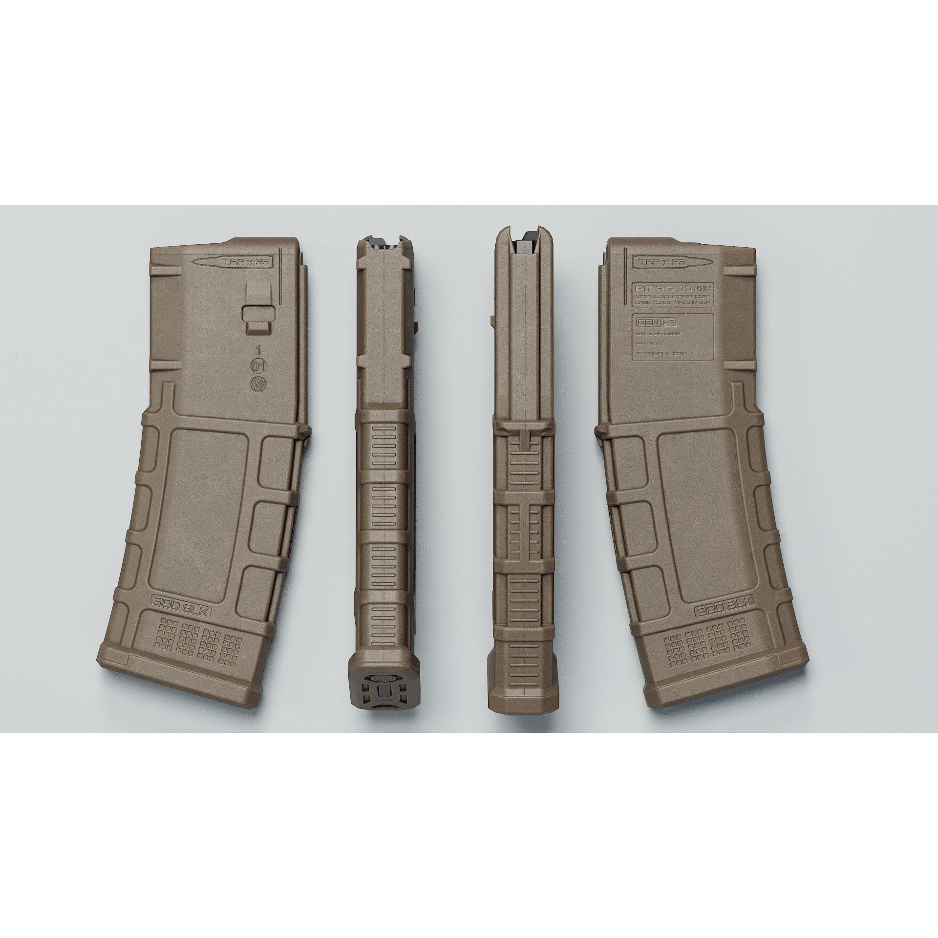PMAG AR 300 B GEN M3 - Low-Poly Game-Ready 3D Model - View 6