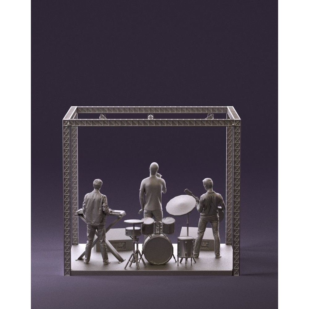 Rock Band 3D Model – High Poly Character with PBR Textures, FBX - View 20