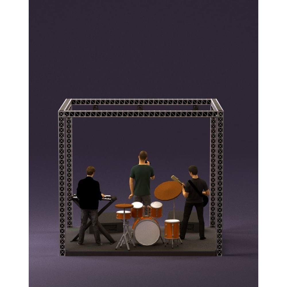 Rock Band 3D Model – High Poly Character with PBR Textures, FBX - View 8