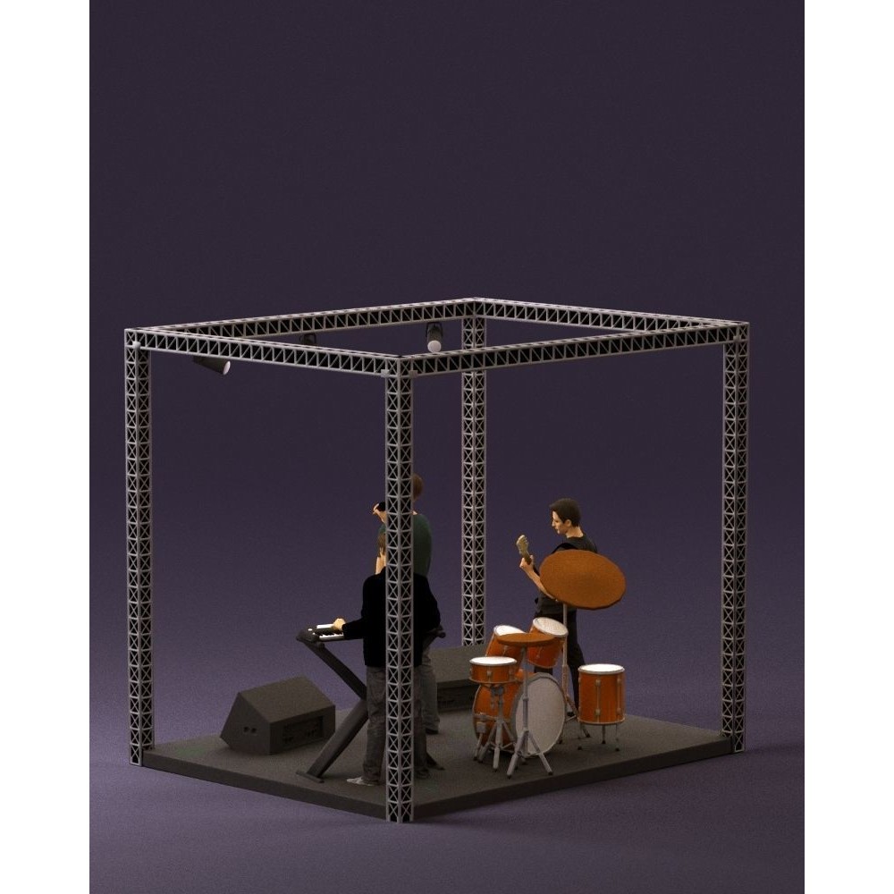 Rock Band 3D Model – High Poly Character with PBR Textures, FBX - View 9