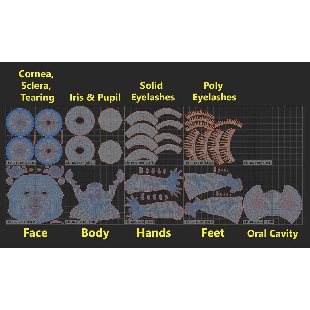 Stylized Female 3D Model – A-Pose Base Mesh, Game Ready, FBX