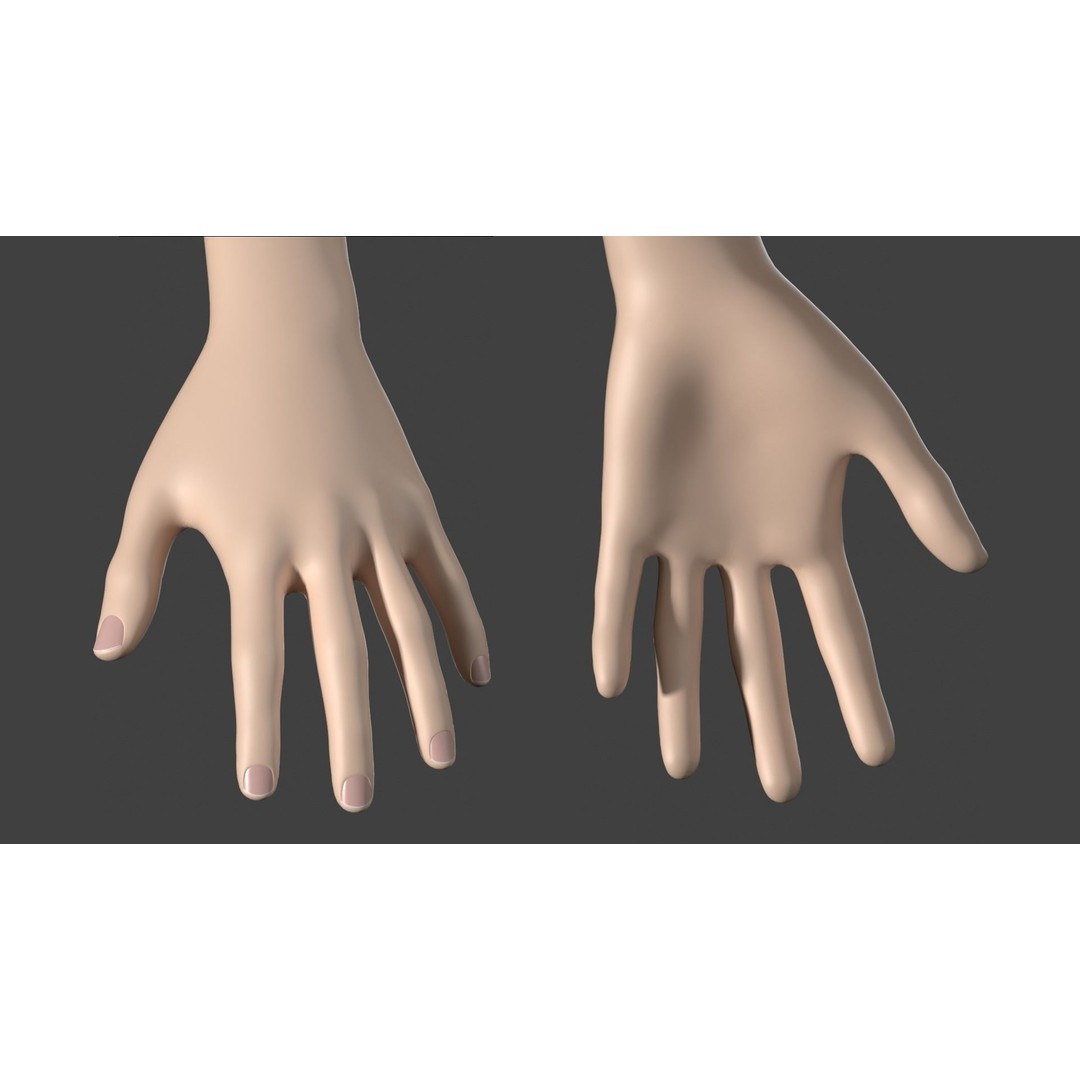 Stylized Female 3D Model – A-Pose Base Mesh, Game Ready, FBX - View 20