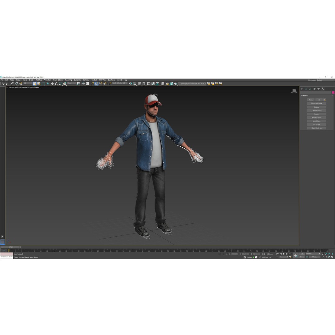 Urban Man 3D Model – Low Poly Rigged Character with Animations - View 16