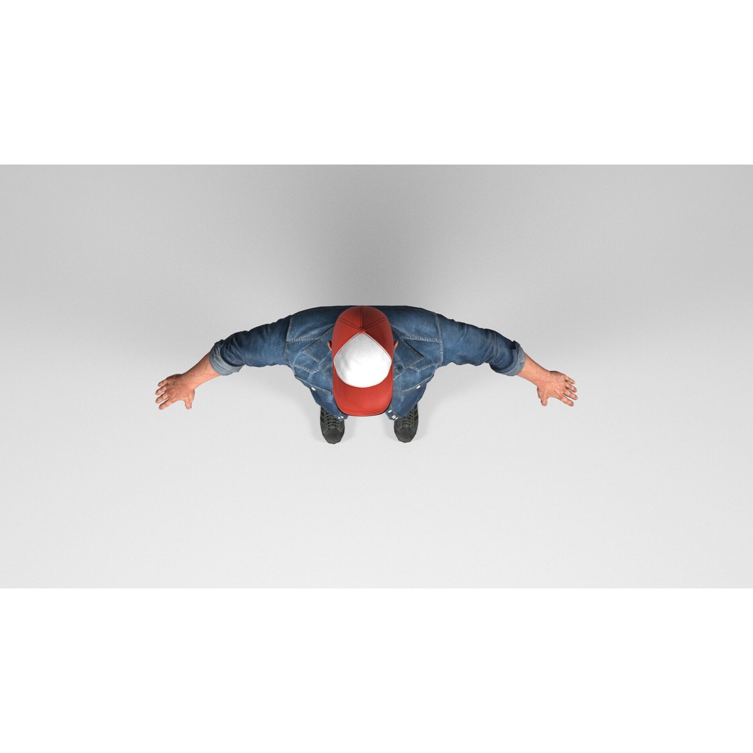 Urban Man 3D Model – Low Poly Rigged Character with Animations - View 7