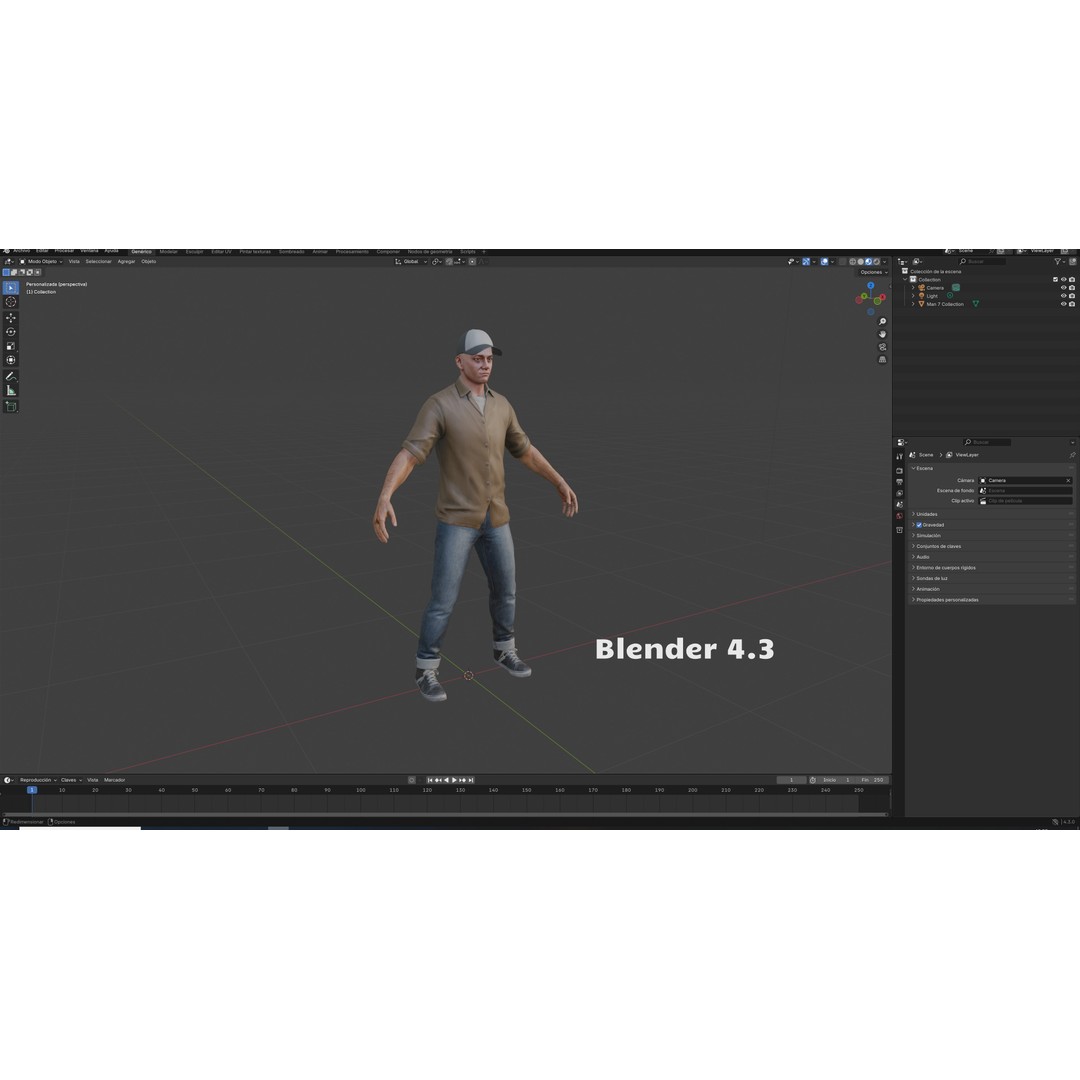 Urban Man 3D Model – Low Poly Rigged Character with Animations, FBX