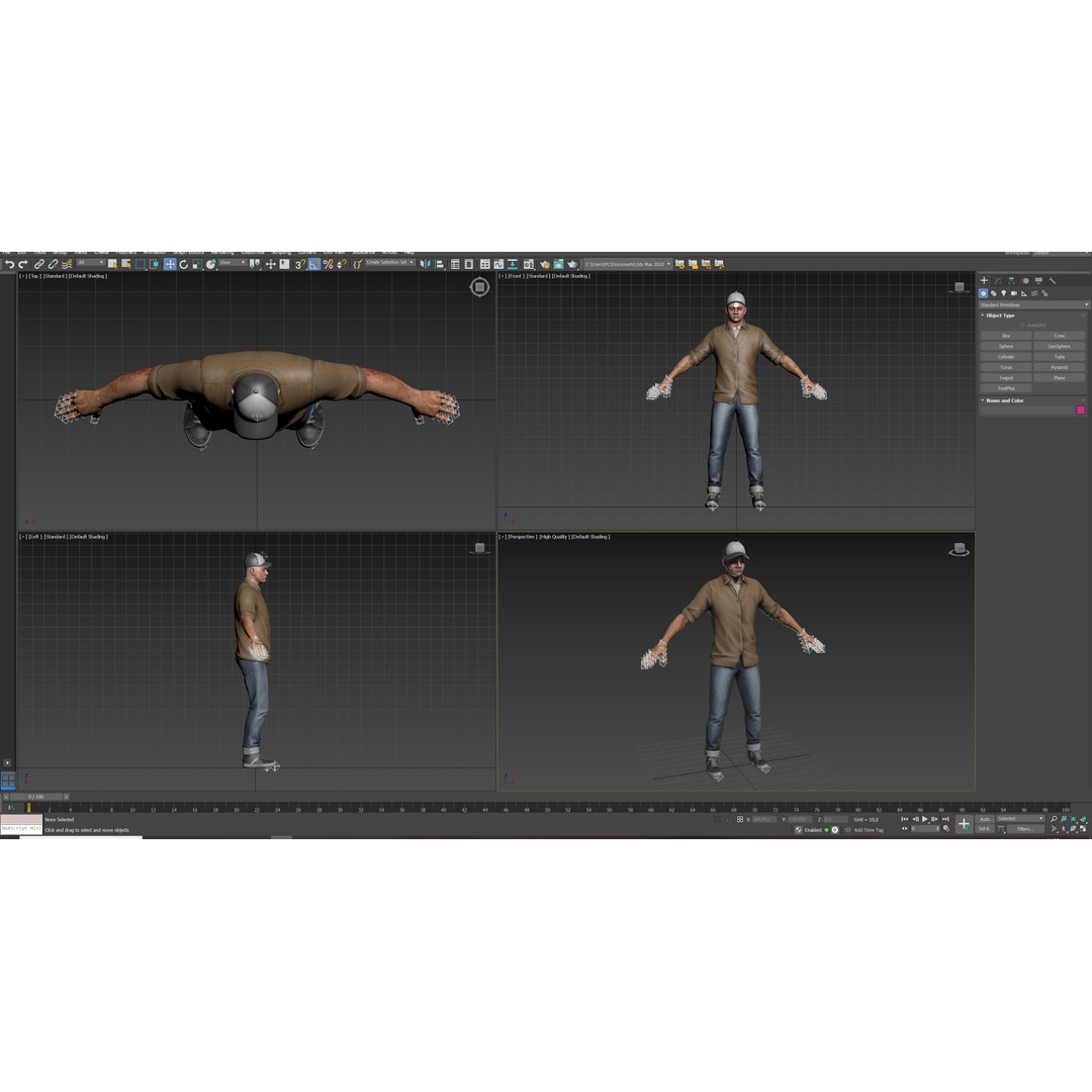 Urban Man 3D Model – Low Poly Rigged Character with Animations, FBX - View 15