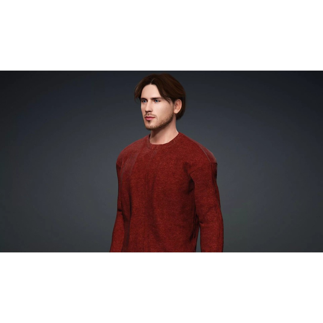 Realistic Male Character 3D Model – Game Ready, Rigged, FBX - View 10