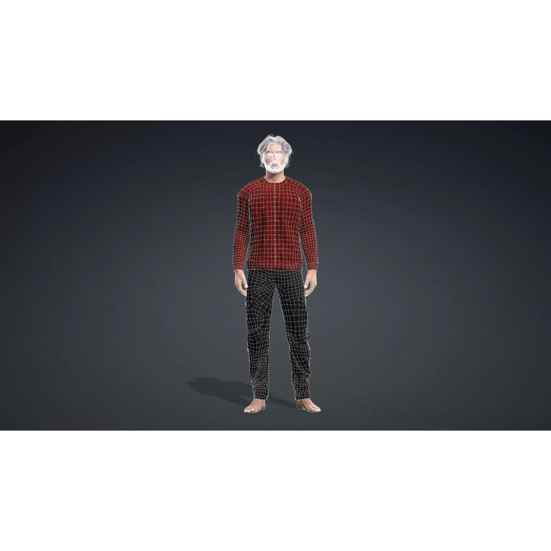 Realistic Male Character 3D Model – Game Ready, Rigged, FBX - View 13