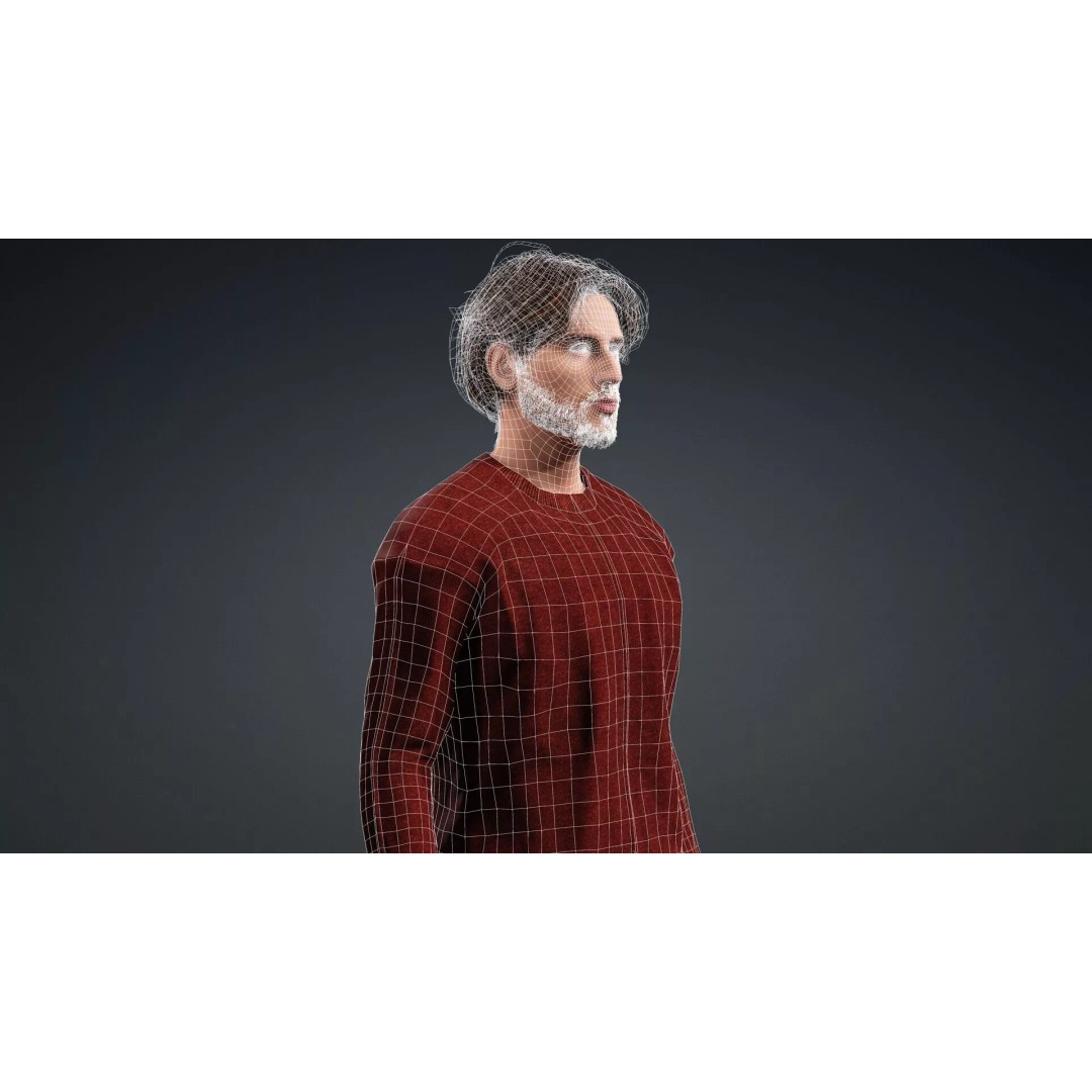 Realistic Male Character 3D Model – Game Ready, Rigged, FBX - View 19