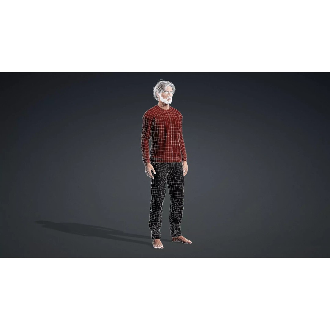 Realistic Male Character 3D Model – Game Ready, Rigged, FBX - View 21
