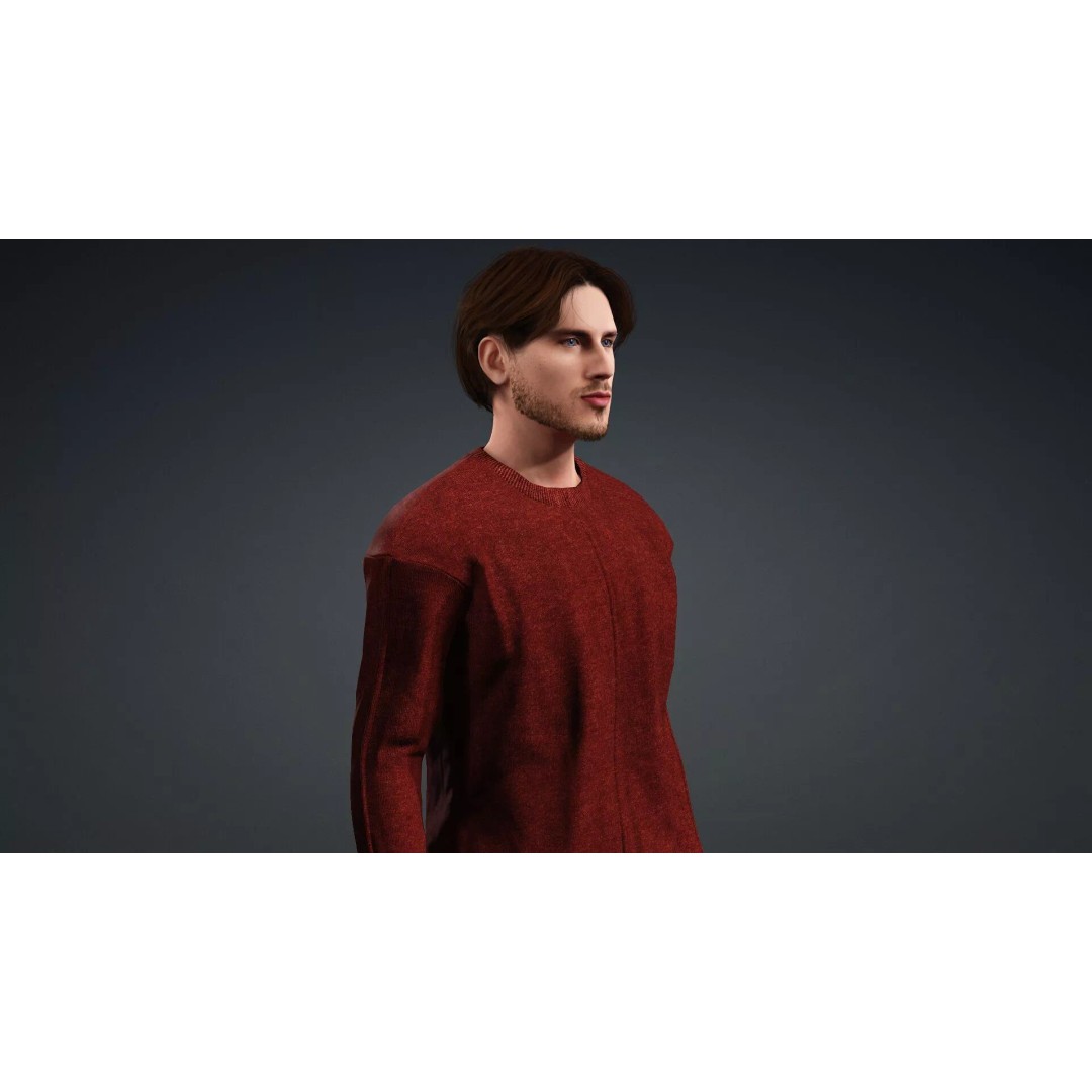 Realistic Male Character 3D Model – Game Ready, Rigged, FBX - View 9
