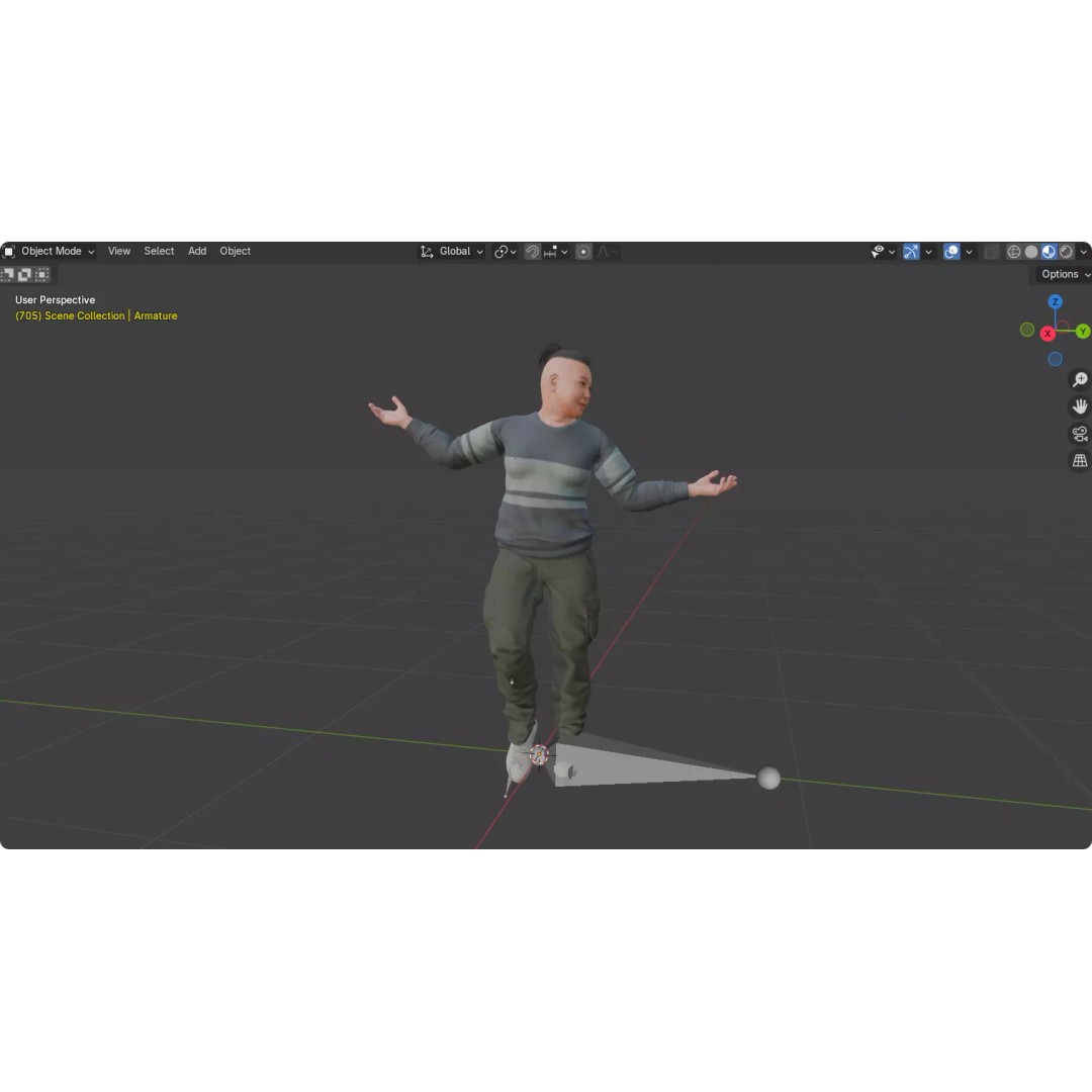 Realistic Chinese Dance Character 3D Model – Fully Rigged for UE5, FBX