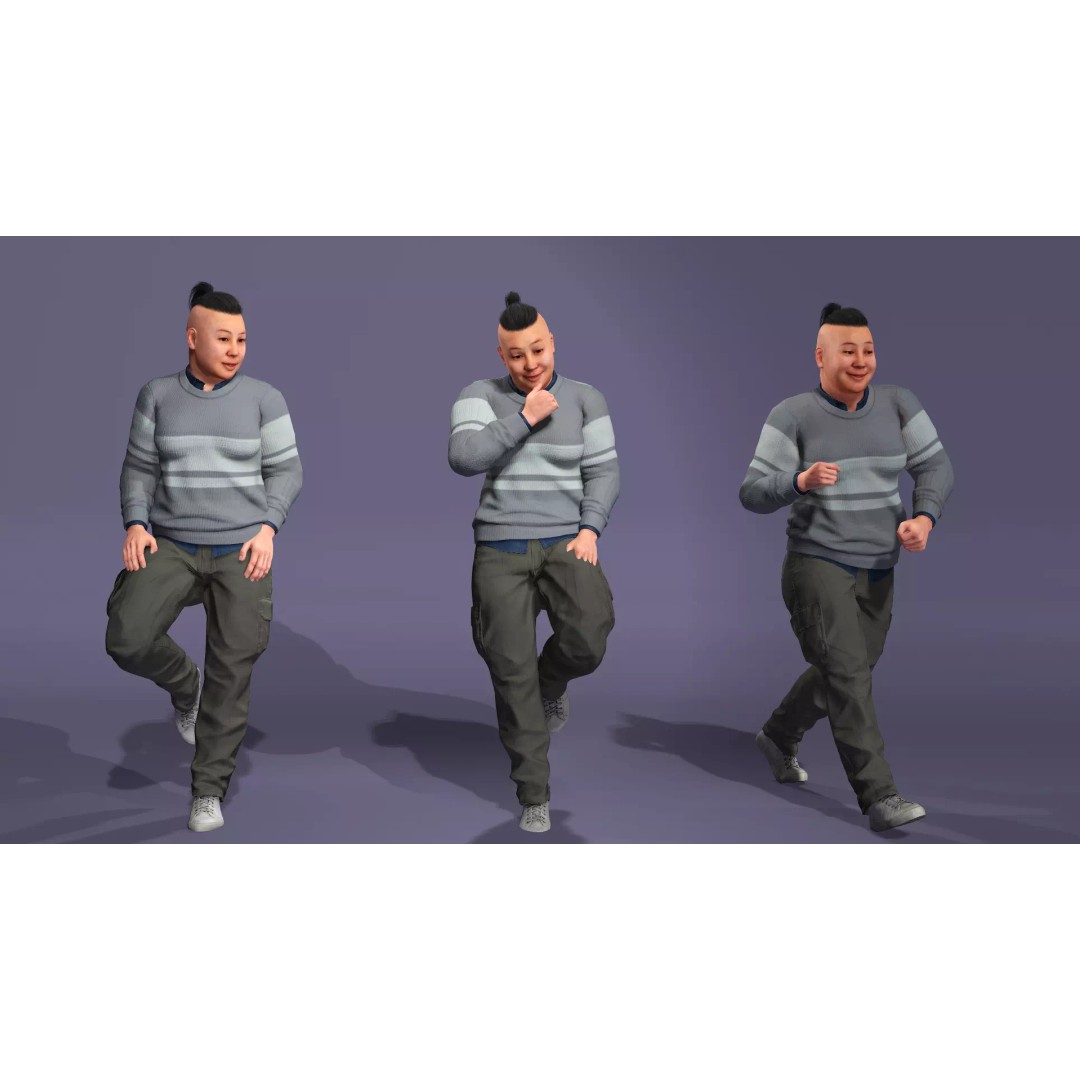 Realistic Chinese Dance Character 3D Model – Fully Rigged for UE5, FBX - View 16