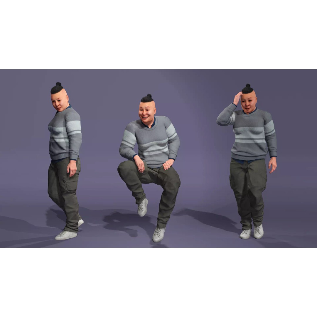 Realistic Chinese Dance Character 3D Model – Fully Rigged for UE5, FBX - View 17