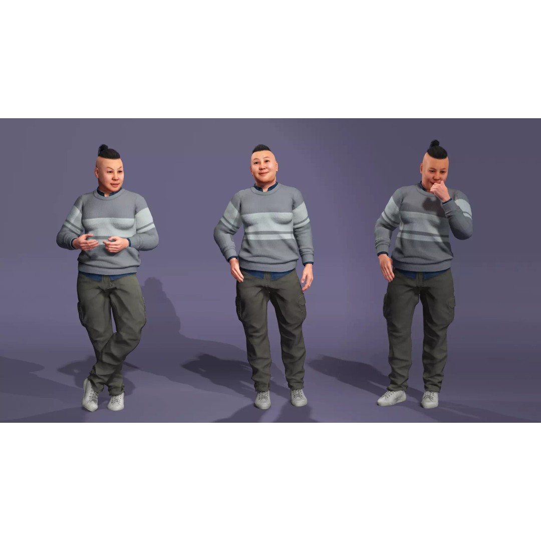 Realistic Chinese Dance Character 3D Model – Fully Rigged for UE5, FBX - View 18