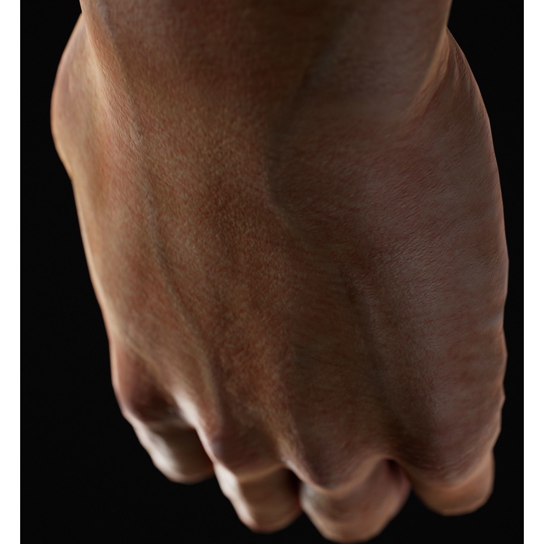Human Hand 3D Model – Low Poly Realistic Character Asset, FBX/OBJ - View 12