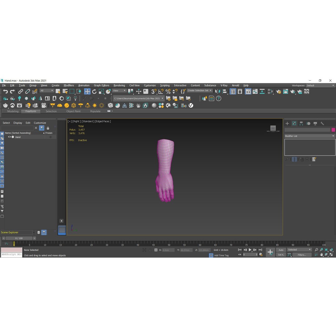 Human Hand 3D Model – Low Poly Realistic Character Asset, FBX/OBJ - View 32