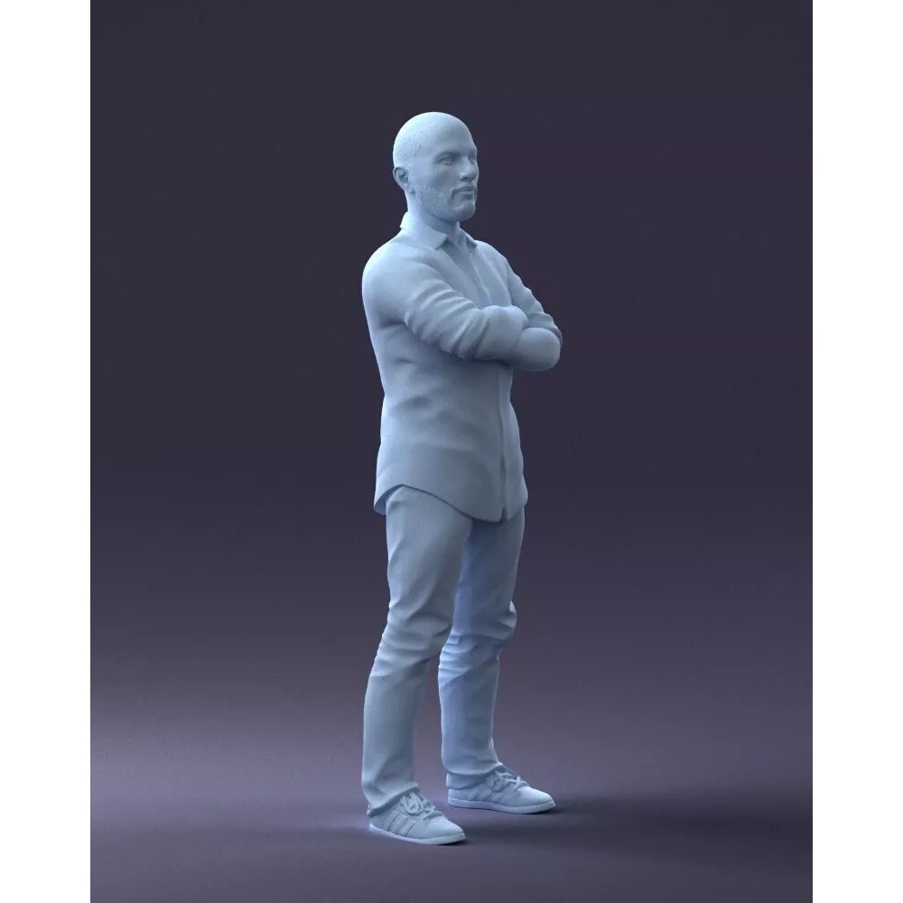 Realistic Male Character 3D Model – Casual Pink Shirt, FBX - View 10