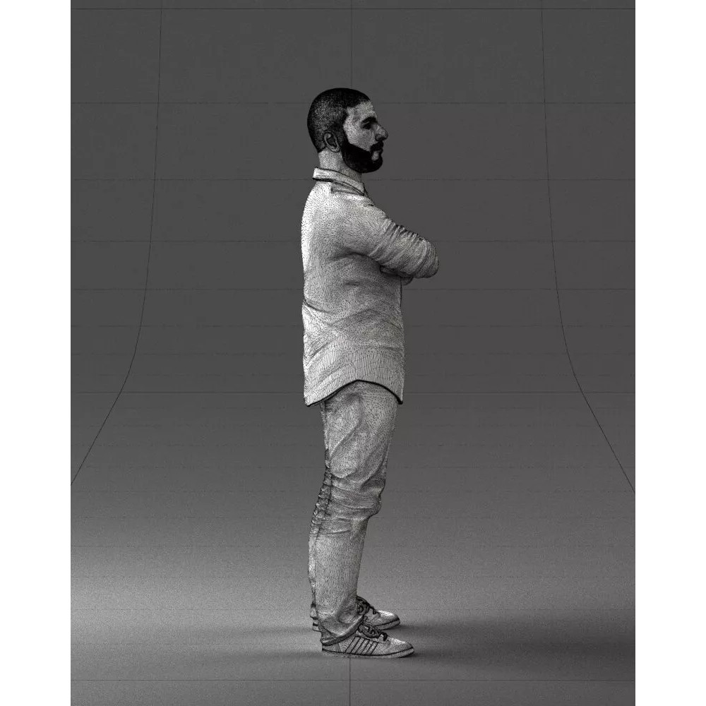 Realistic Male Character 3D Model – Casual Pink Shirt, FBX - View 14