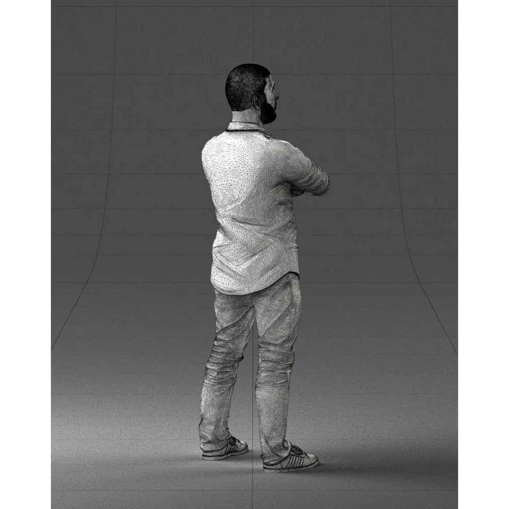 Realistic Male Character 3D Model – Casual Pink Shirt, FBX - View 17