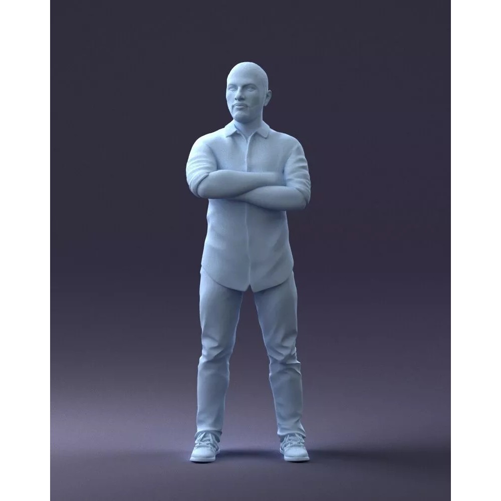 Realistic Male Character 3D Model – Casual Pink Shirt, FBX - View 2