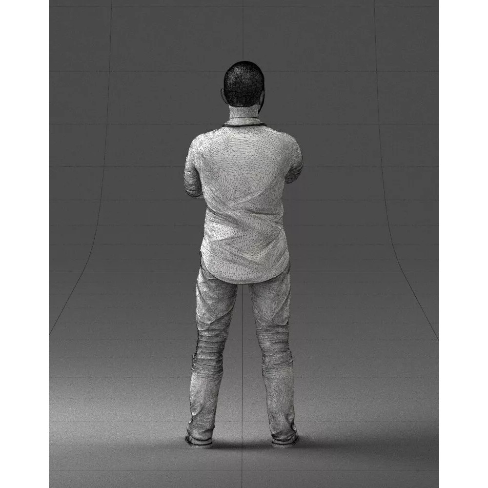 Realistic Male Character 3D Model – Casual Pink Shirt, FBX - View 20