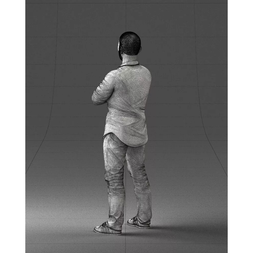 Realistic Male Character 3D Model – Casual Pink Shirt, FBX - View 23