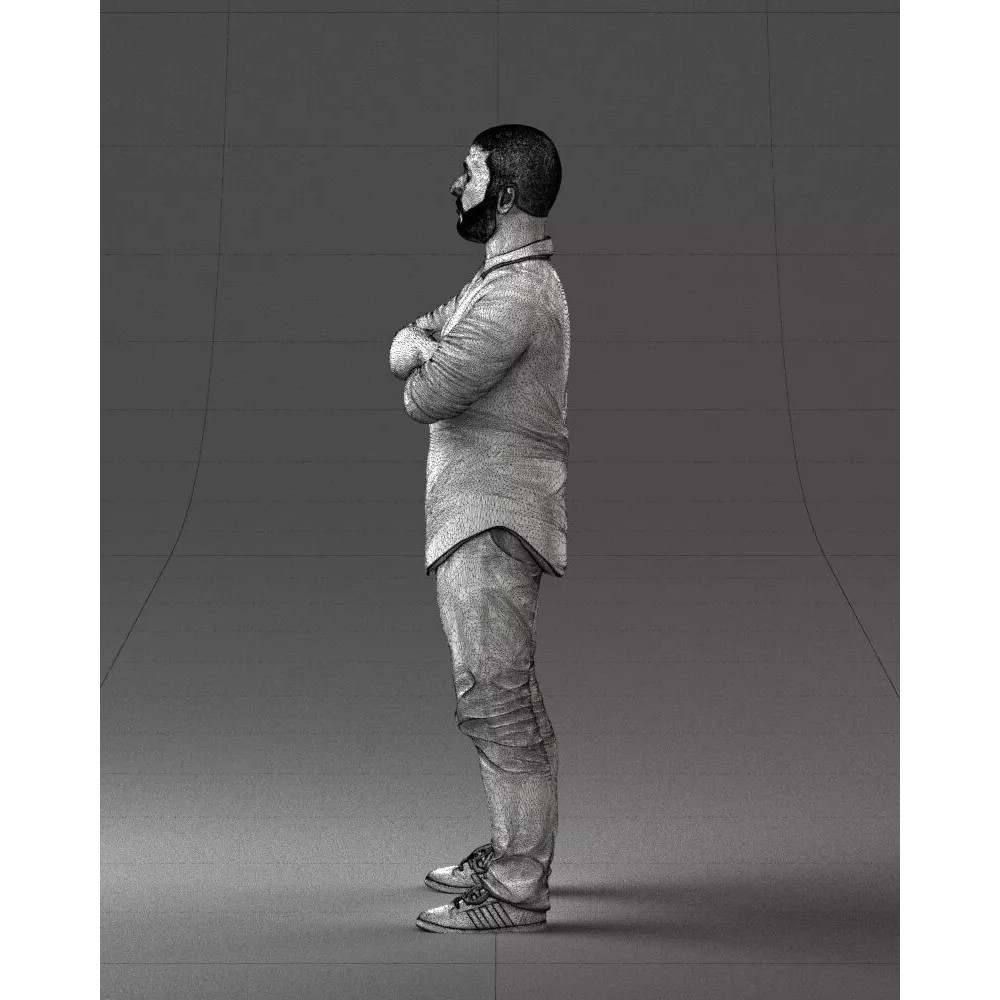 Realistic Male Character 3D Model – Casual Pink Shirt, FBX - View 26