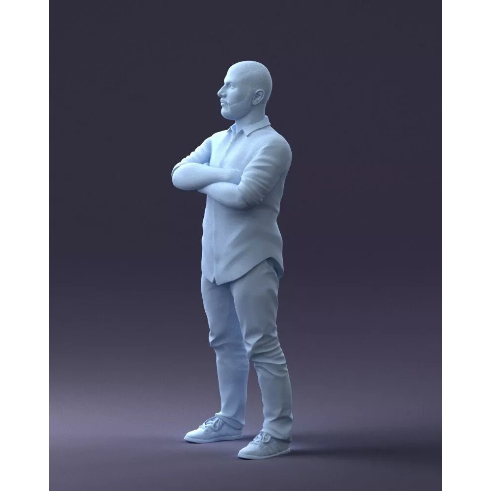 Realistic Male Character 3D Model – Casual Pink Shirt, FBX - View 28