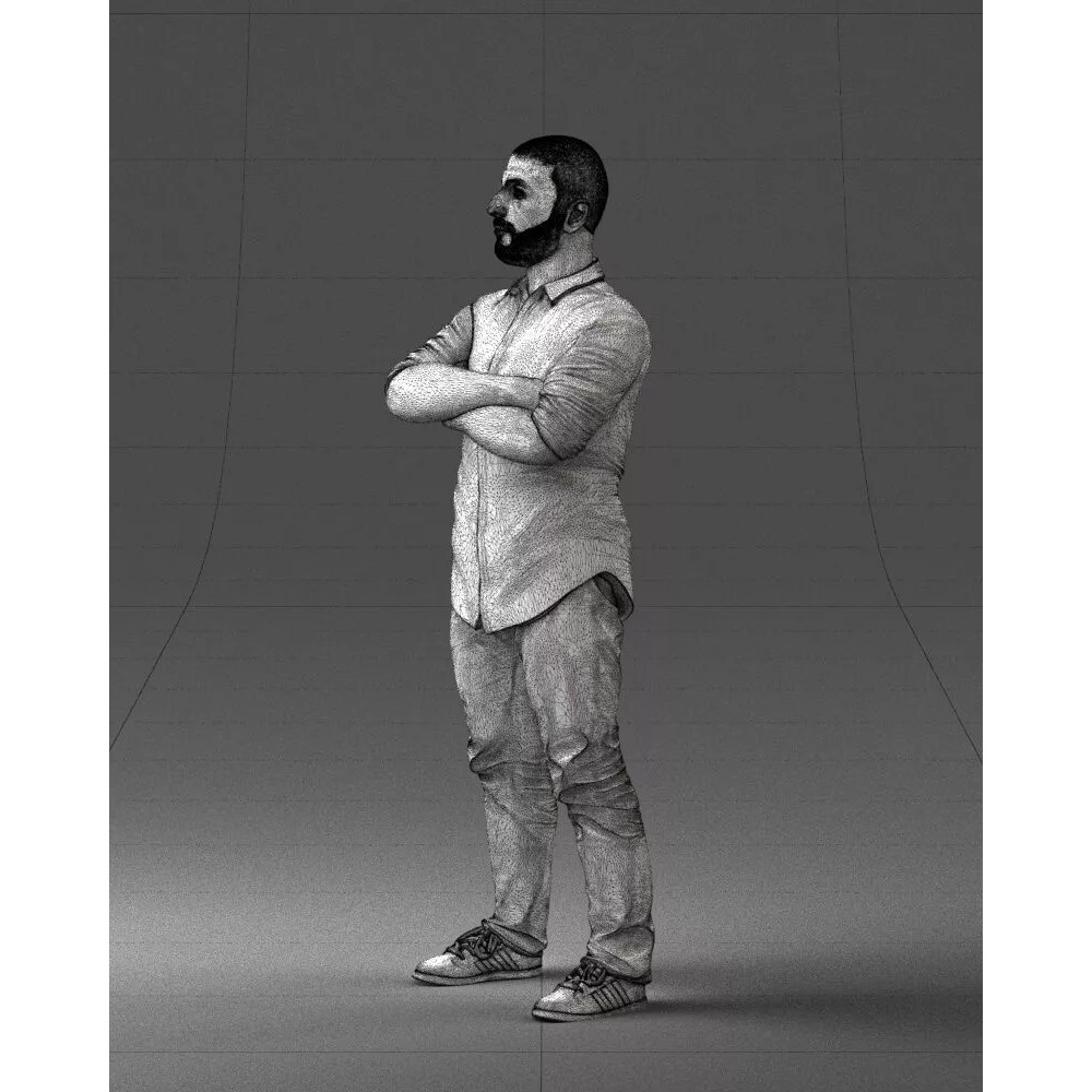 Realistic Male Character 3D Model – Casual Pink Shirt, FBX - View 29