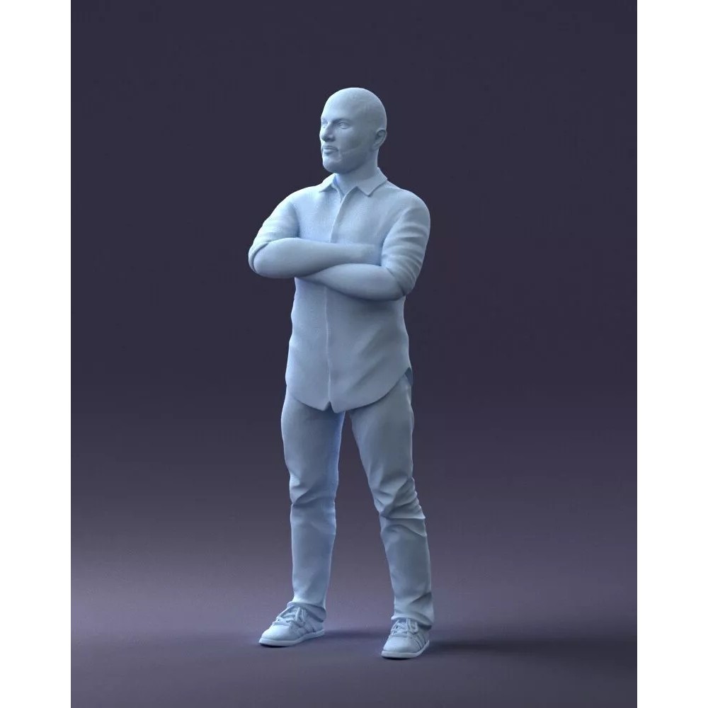 Realistic Male Character 3D Model – Casual Pink Shirt, FBX - View 31
