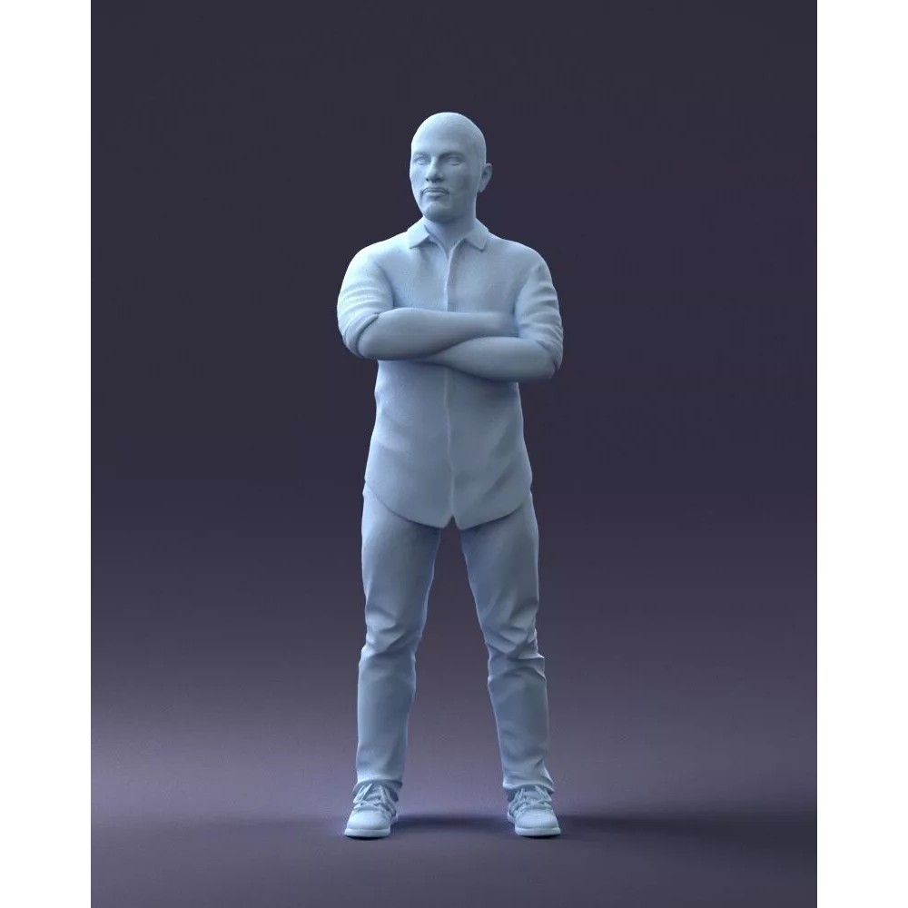 Realistic Male Character 3D Model – Casual Pink Shirt, FBX - View 37