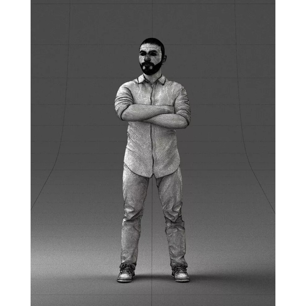 Realistic Male Character 3D Model – Casual Pink Shirt, FBX - View 38