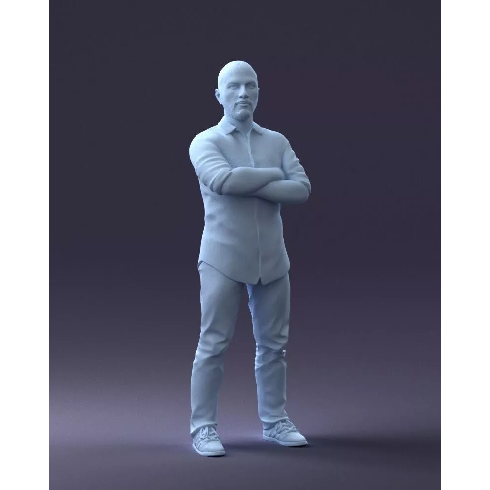 Realistic Male Character 3D Model – Casual Pink Shirt, FBX - View 7