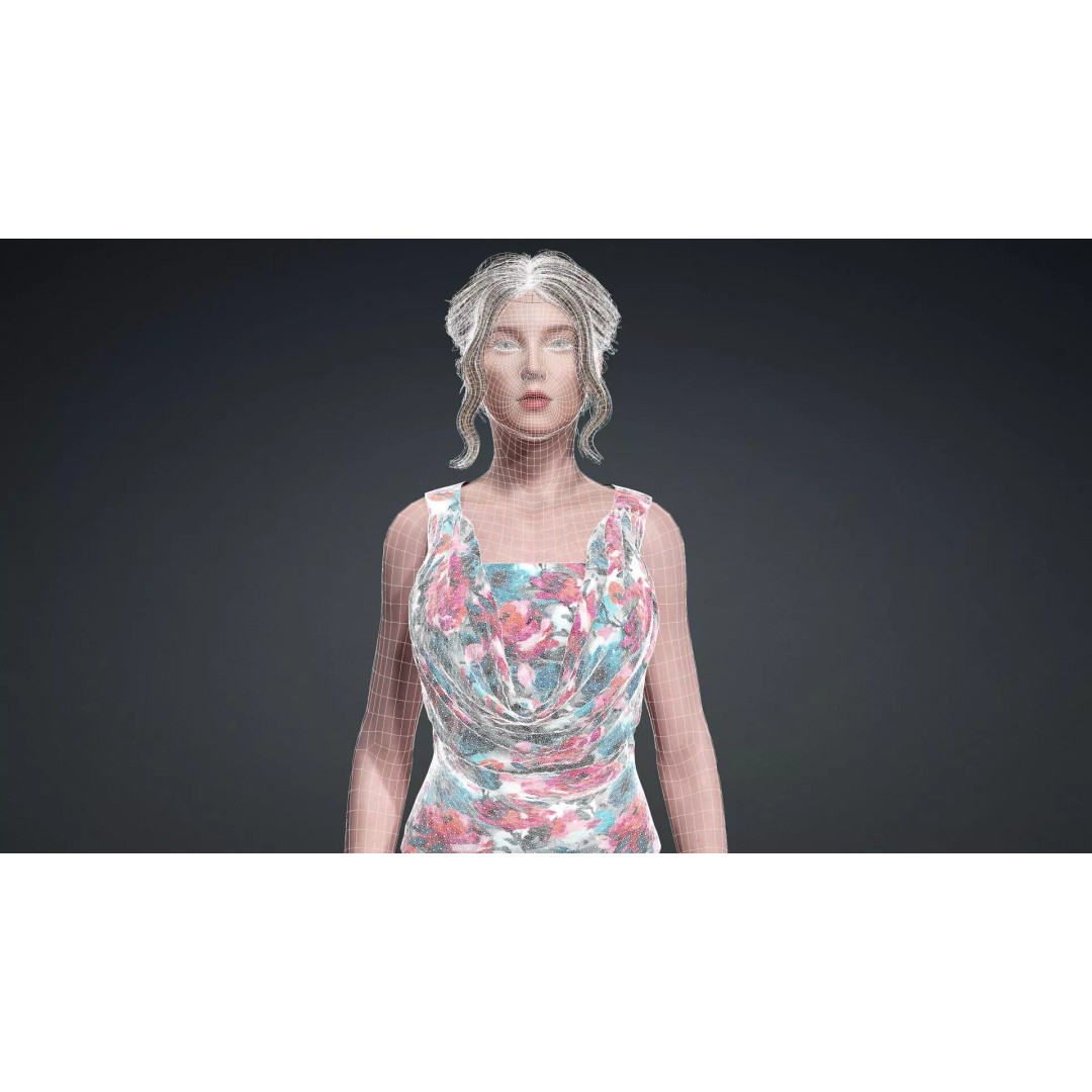 Elegant Female Character 3D Model – Rigged Game Asset, FBX - View 18