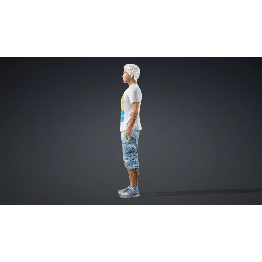 Realistic Old Man 3D Model – Rigged Character for Animation, FBX - View 15